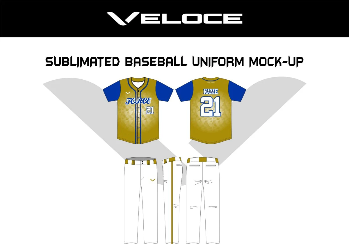 Custom Baseball Uniform — VE-1152 — Veloce catalog image
