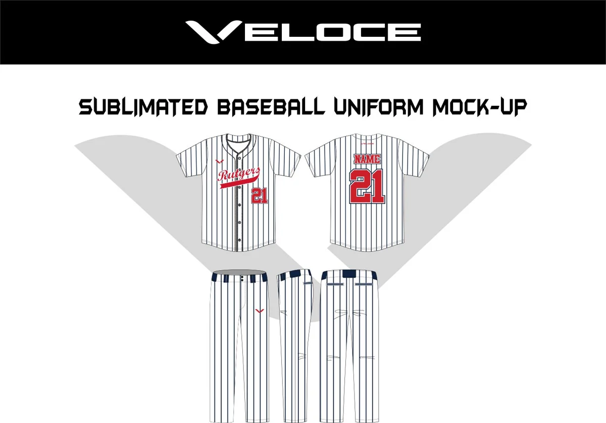 Custom Baseball Uniform — VE-1151 — Veloce catalog image
