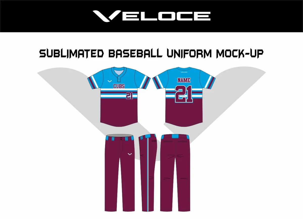 Custom Baseball Uniform — VE-1153 — Veloce catalog image