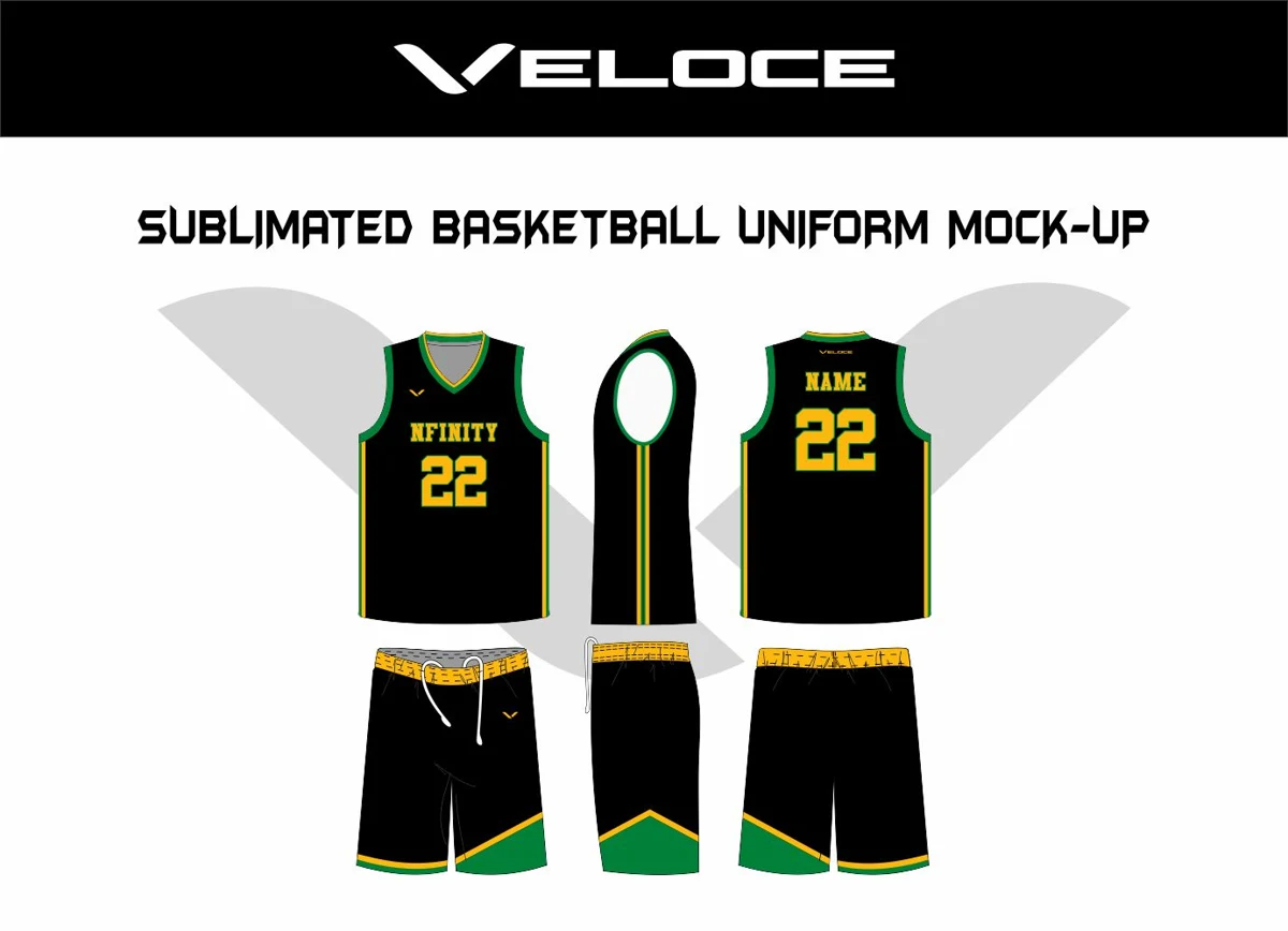 Custom Basketball Uniform — VE-1053 — Veloce catalog image