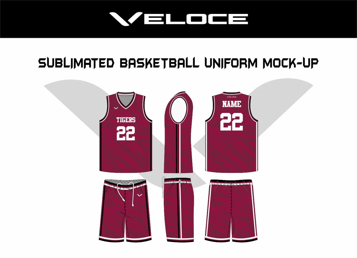 Custom Basketball Uniform — VE-1054 — Veloce catalog image