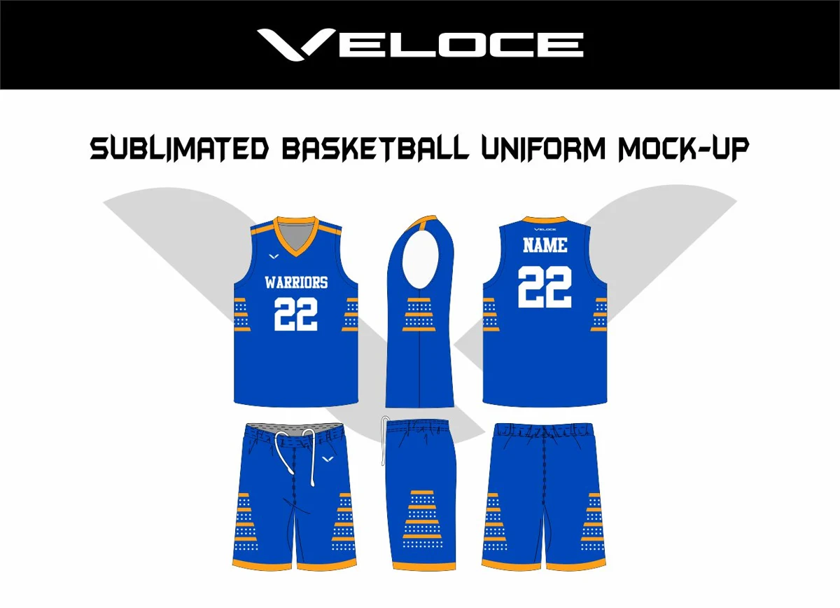 Custom Basketball Uniform — VE-1055 — Veloce catalog image