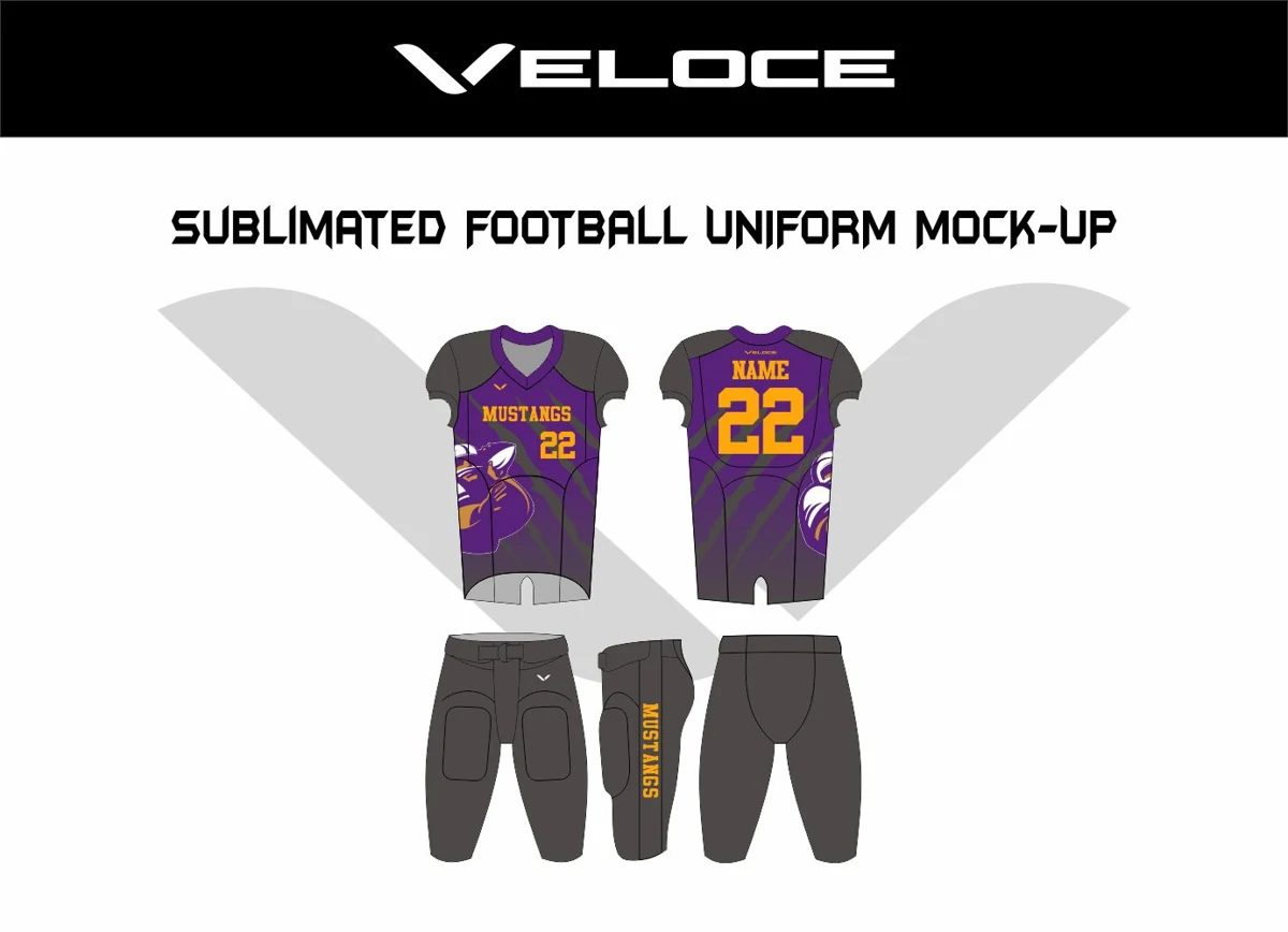 Custom Football Uniform — VE-1522 — Veloce catalog image
