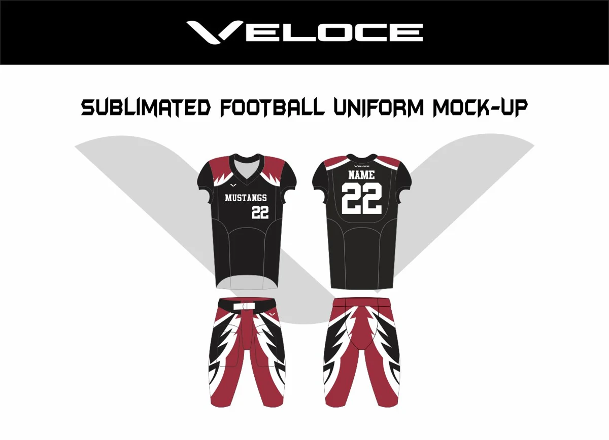 Custom Football Uniform — VE-1521 — Veloce catalog image