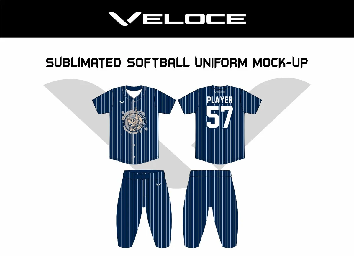 Custom Softball Uniform — VE-1102 — Veloce catalog image
