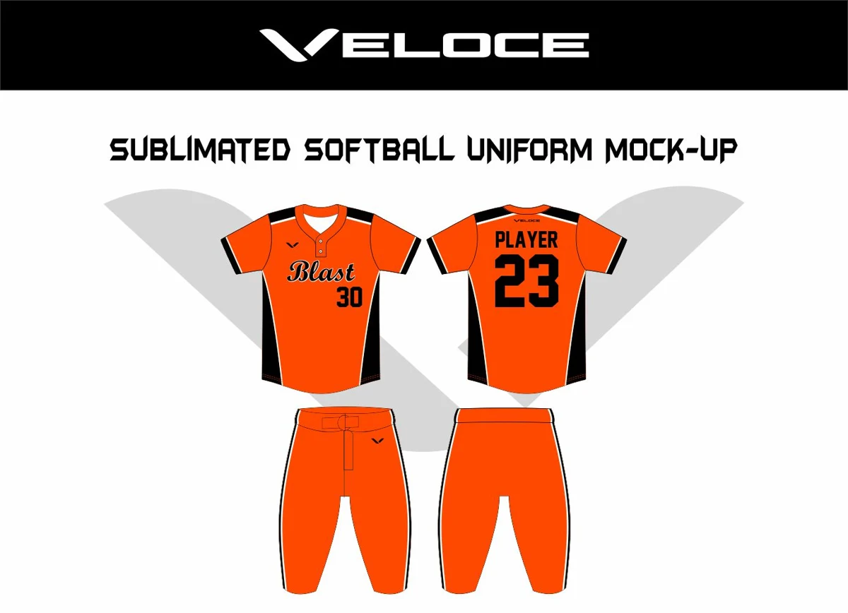 Custom Softball Uniform — VE-1106 — Veloce catalog image