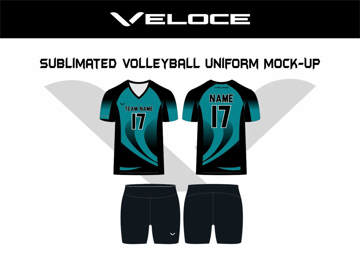 Custom Volleyball Uniform — VE-1206 — Veloce catalog image